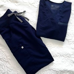 FIGS Navy Blue Scrub Set